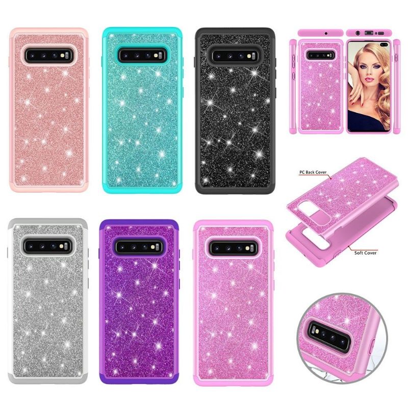 Kuori Samsung Galaxy S10 Plus Sequins La Delphine Iskunkestävä