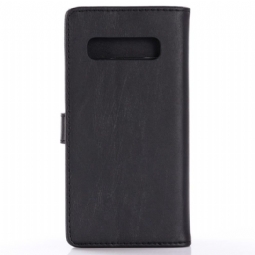 Nahkakuori Samsung Galaxy S10 Plus Faux Leather Retro