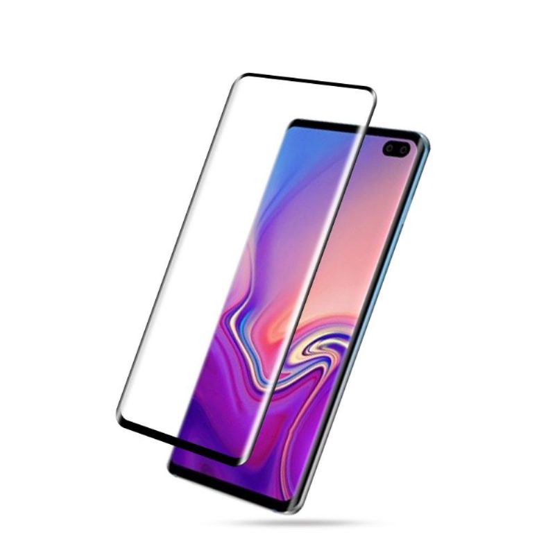 Puhelinkuoret Samsung Galaxy S10 Plus Suojakuori Täysikokoinen Karkaistu Lasi Näytönsuoja - Musta