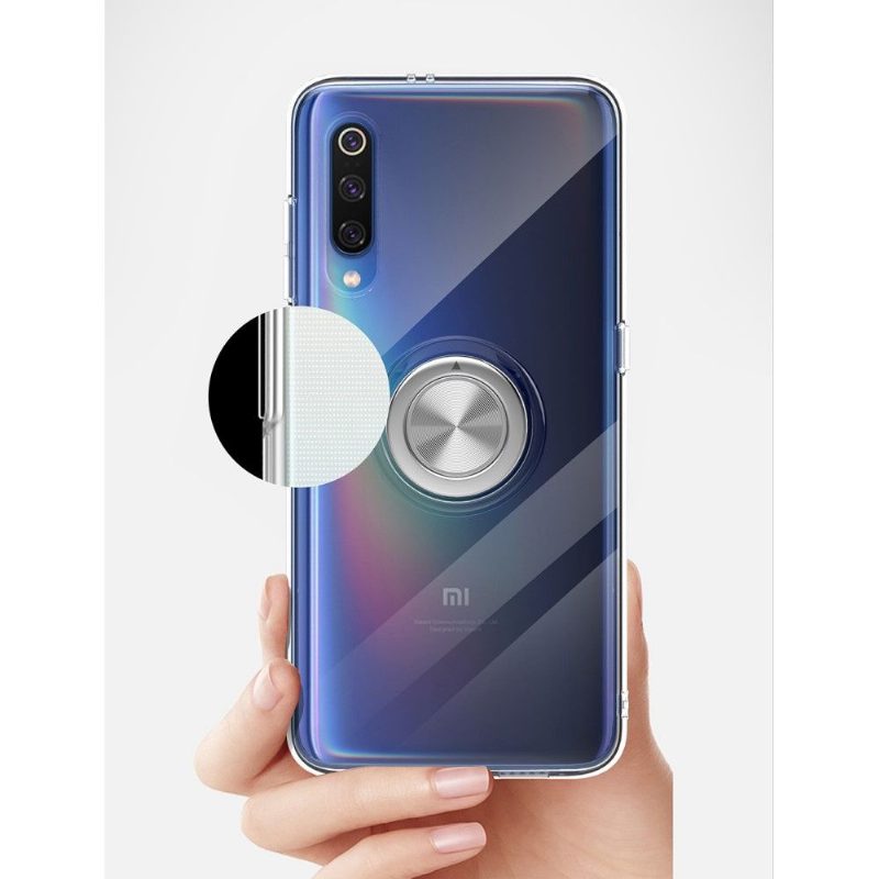 Kuori Xiaomi Mi 9 Alkuperäinen Magneettisella Renkaalla - Läpinäkyvä