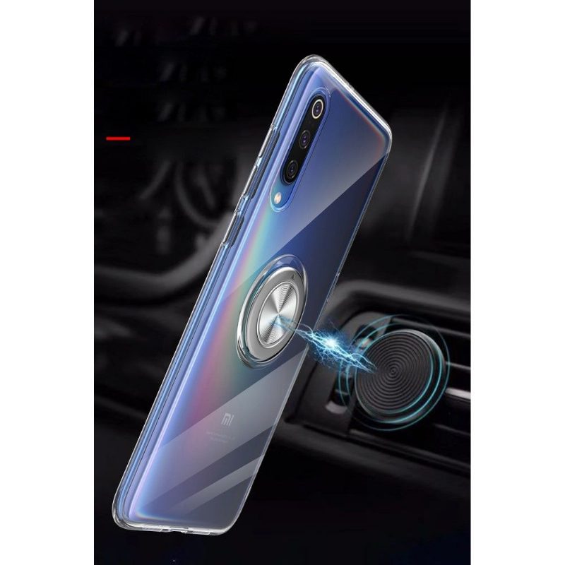 Kuori Xiaomi Mi 9 Alkuperäinen Magneettisella Renkaalla - Läpinäkyvä