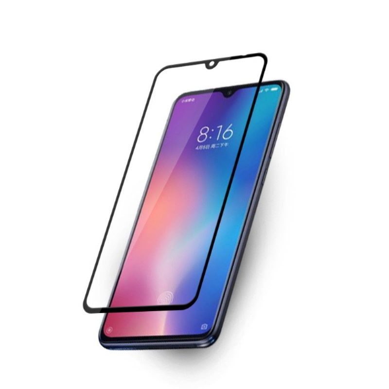 Xiaomi Mi 9 - Täysikokoinen Karkaistu Lasi Näytönsuoja - Musta