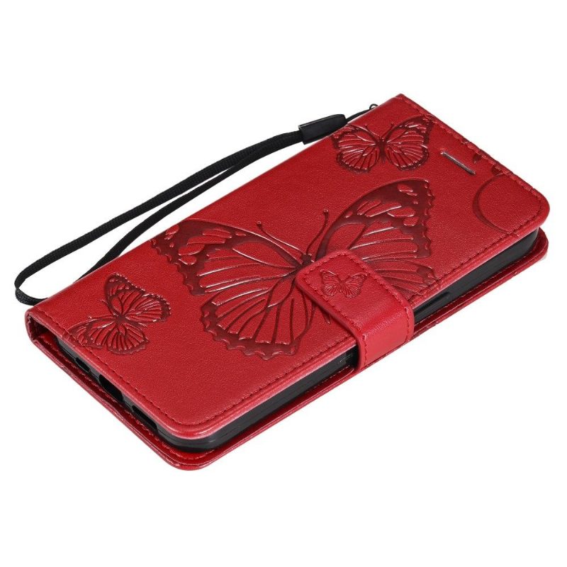 Flip Case iPhone 13 Mini Hemming Butterflies -toimintotuki