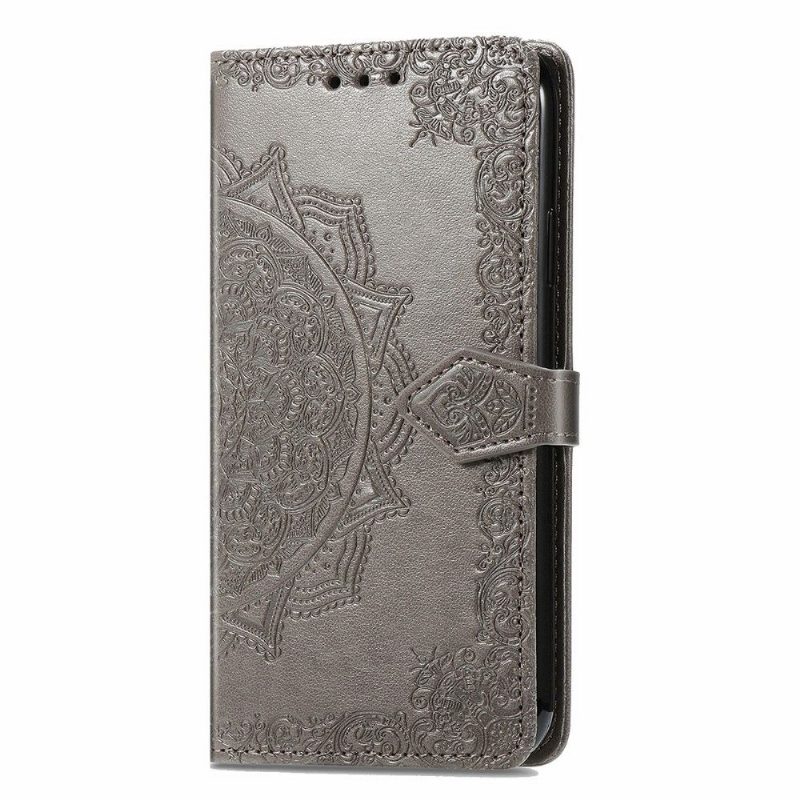 Kotelot iPhone 13 Mini Mandala Relief Faux Leather