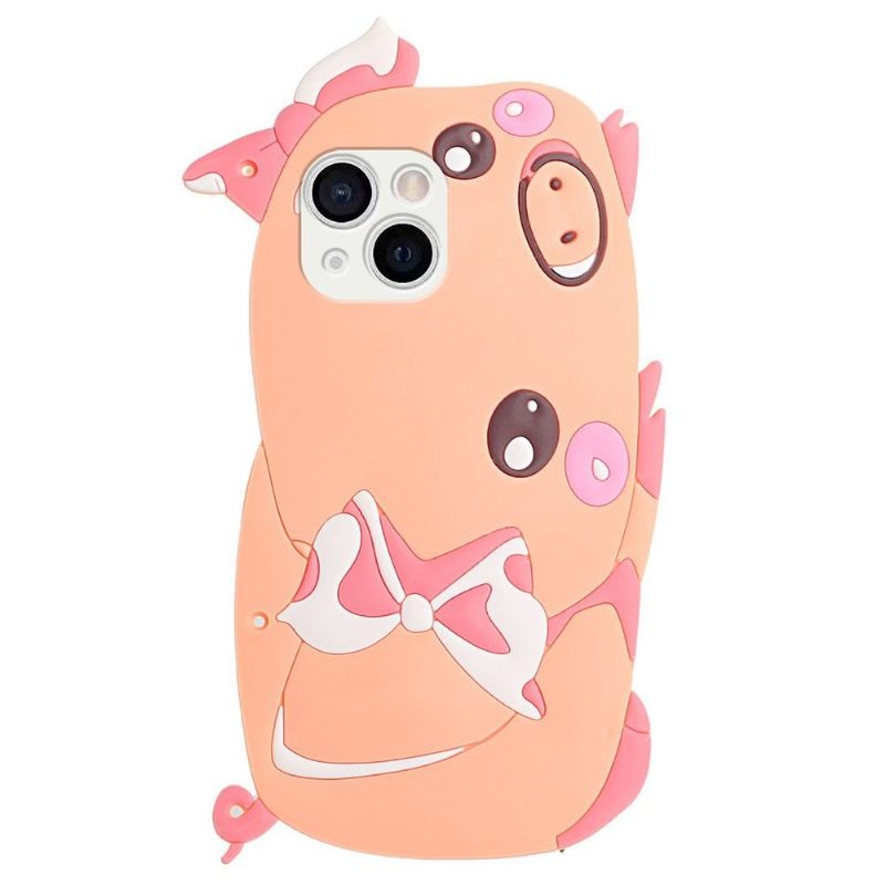 Kuori iPhone 13 Mini Pig 3d Hihnalla