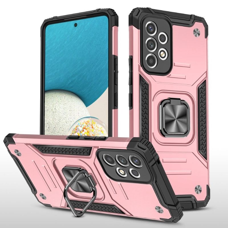 Case Samsung Galaxy A33 5G Heavy Duty Pyörivällä Renkaalla