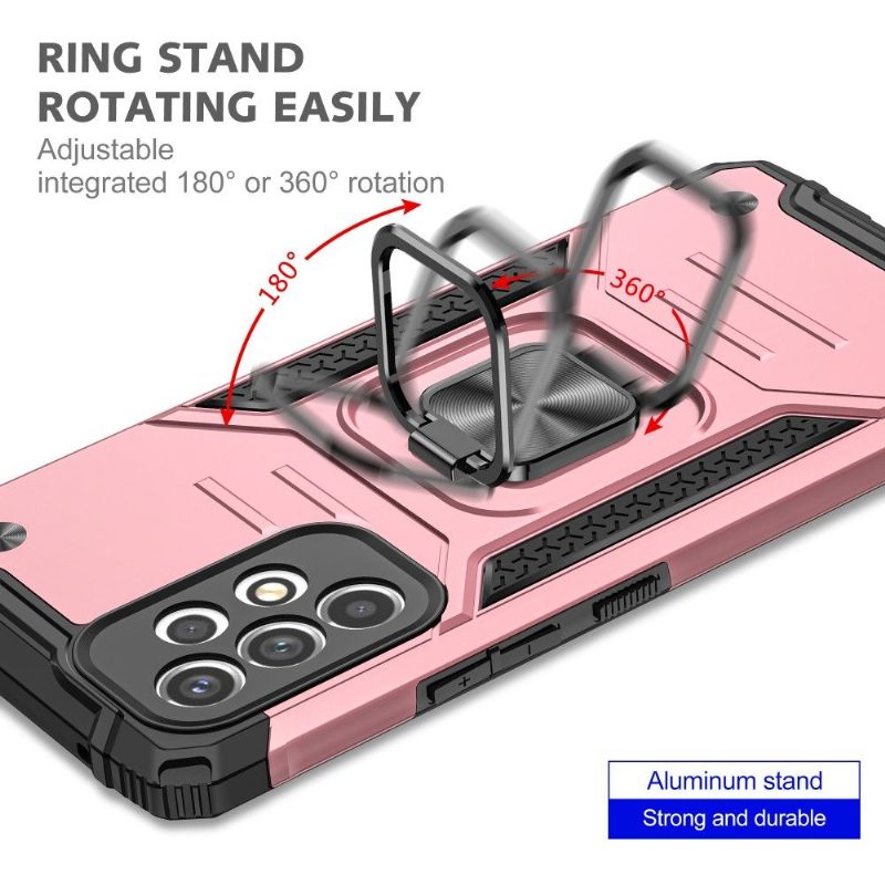 Case Samsung Galaxy A33 5G Heavy Duty Pyörivällä Renkaalla