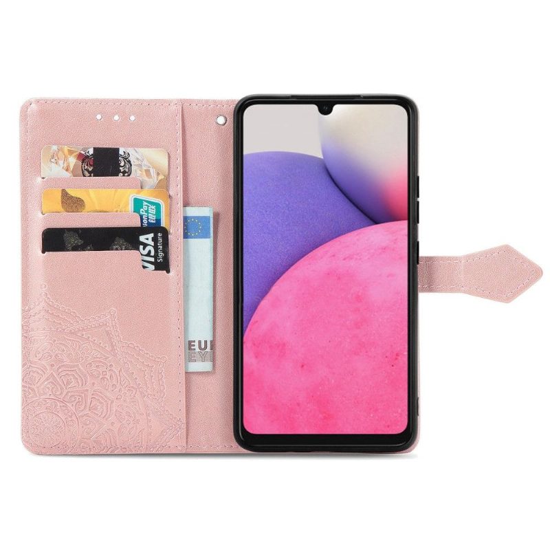 Kotelot Samsung Galaxy A33 5G Mandala Relief Faux Leather