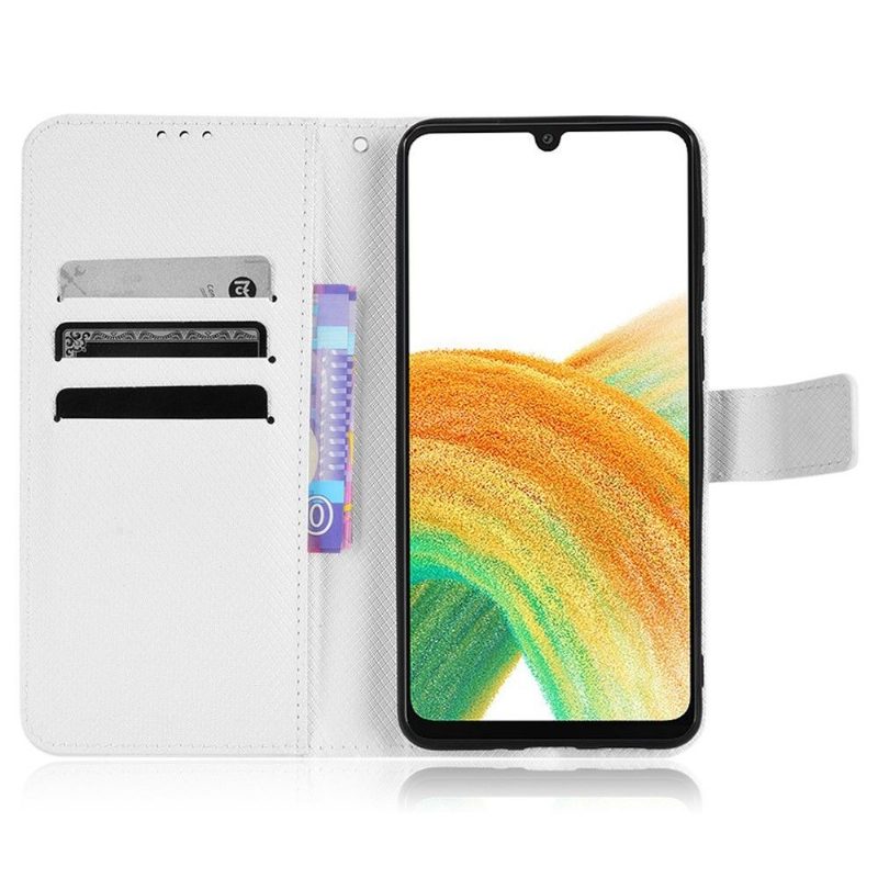 Nahkakuori Samsung Galaxy A33 5G Hemming Teksturoitu Nahkatehoste