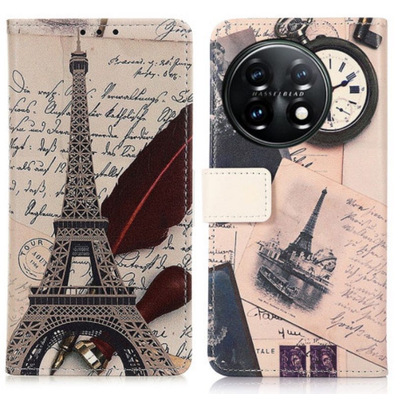 Flip Case OnePlus 11 5G Runoilijan Eiffel-torni