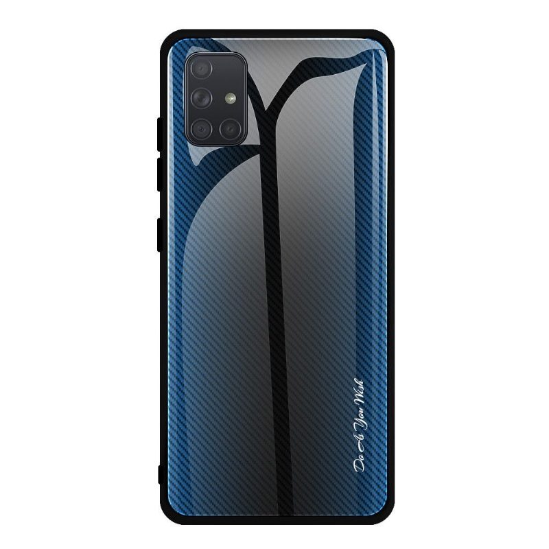 Kuori Samsung Galaxy A71 Carbon Glass Back