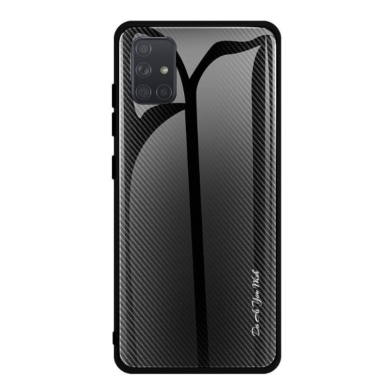 Kuori Samsung Galaxy A71 Carbon Glass Back