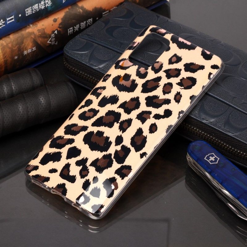 Kuori Samsung Galaxy A71 Suojakuori Leopard-geelissä