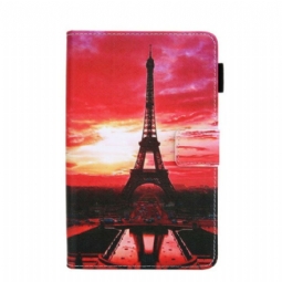 Kotelot Samsung Galaxy Tab A7 Lite Auringonlaskun Eiffel-torni