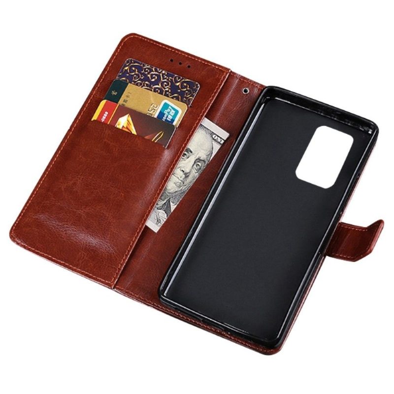 Flip Case Samsung Galaxy A53 5G Hemming Kotelot Flip Idewei Folio -nahkaefekti