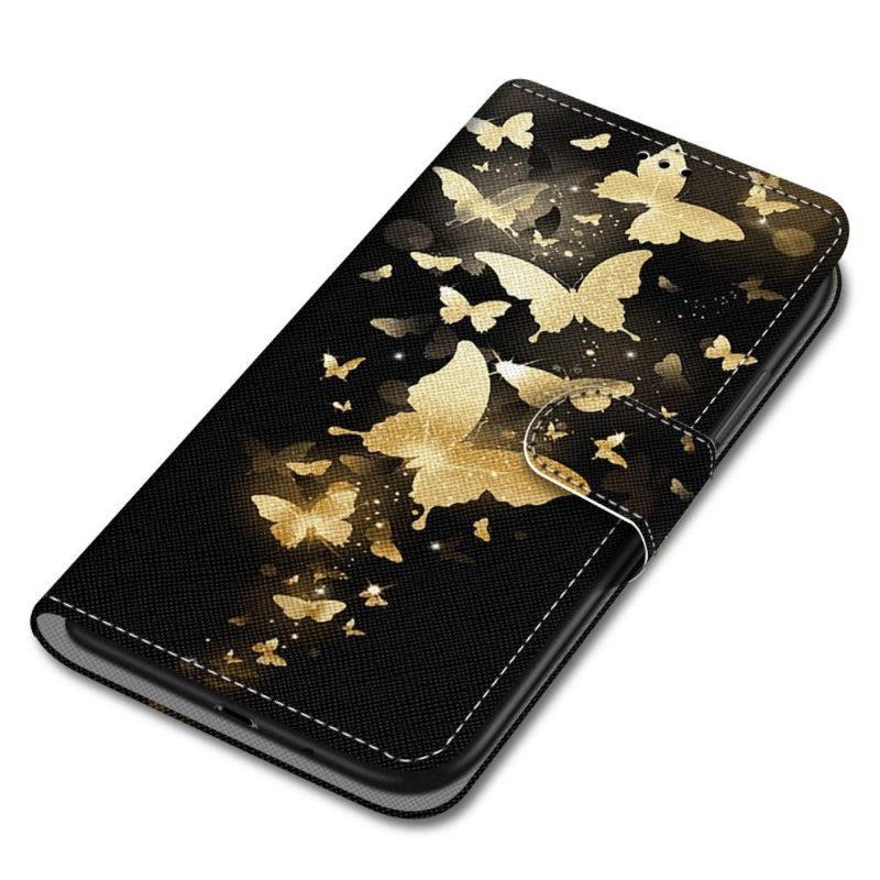 Kotelot Samsung Galaxy A53 5G Alkuperäinen Golden Butterflies -kuvitus