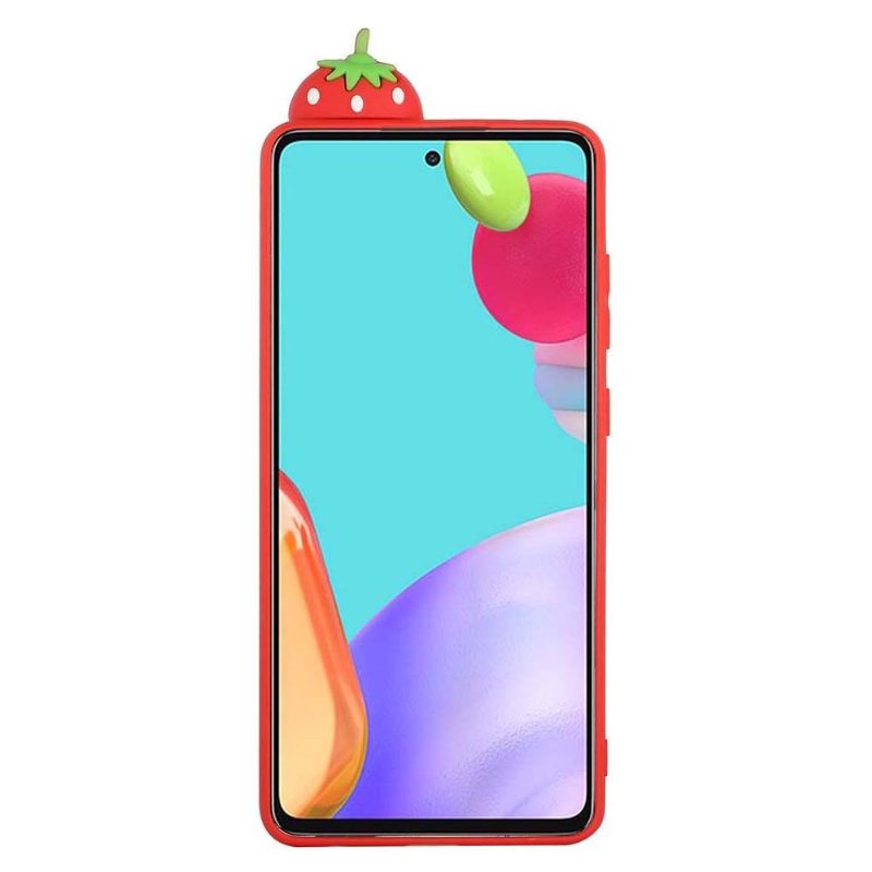 Kuori Samsung Galaxy A53 5G Suojakuori Silicone Strawberry 3d