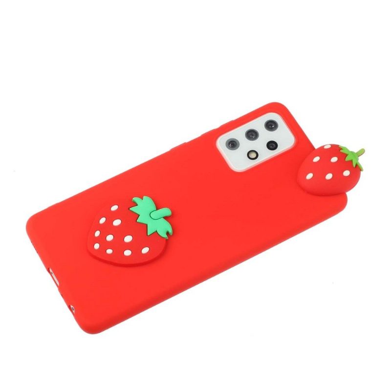 Kuori Samsung Galaxy A53 5G Suojakuori Silicone Strawberry 3d