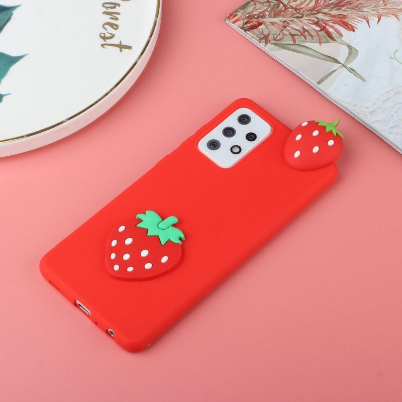 Kuori Samsung Galaxy A53 5G Suojakuori Silicone Strawberry 3d