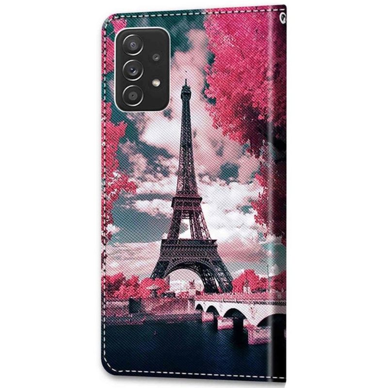 Nahkakotelo Samsung Galaxy A53 5G Murtumaton Puhelinkuoret Eiffel-torni