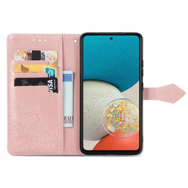 Nahkakotelo Samsung Galaxy A53 5G Murtumaton Puhelinkuoret Mandala Relief Faux Leather