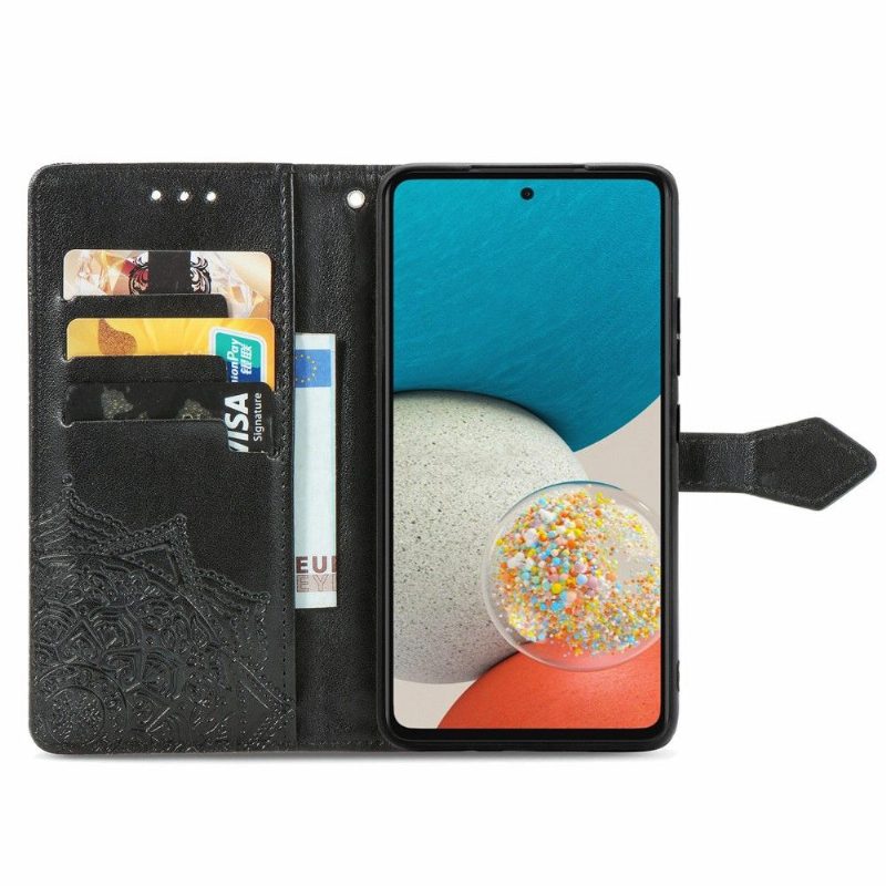 Nahkakotelo Samsung Galaxy A53 5G Murtumaton Puhelinkuoret Mandala Relief Faux Leather