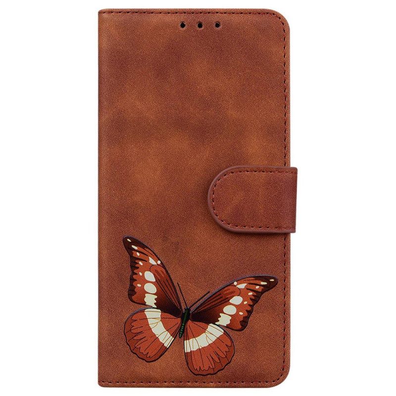 Kotelot Xiaomi 14t Pro Butterfly Suede Effect Suojakuori