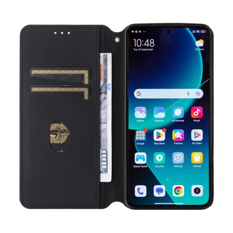 Nahkakotelo Xiaomi 14t Pro 3d-kuutiot