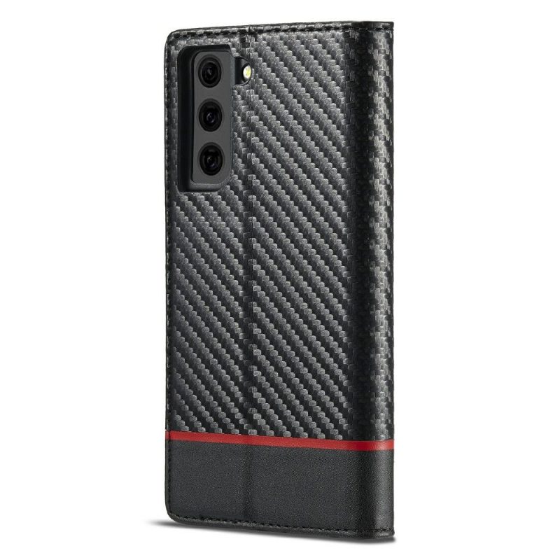 Kotelot Samsung Galaxy S21 FE Carbon Fiber Leather Effect