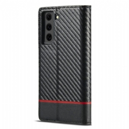 Kotelot Samsung Galaxy S21 FE Carbon Fiber Leather Effect