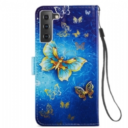 Kotelot Samsung Galaxy S21 FE Golden Butterfly