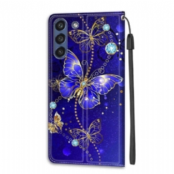 Kotelot Samsung Galaxy S21 FE Purple Butterfly