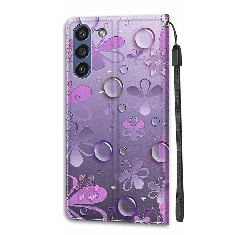 Kotelot Samsung Galaxy S21 FE Purple Flowers -kuva