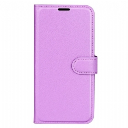 Kotelot iPhone 15 Pro Max Classic Litchi Faux Leather