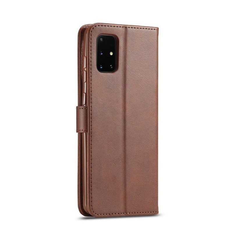 Flip Case Samsung Galaxy A51 5G Hemming Leather Effect Lc.imeeke