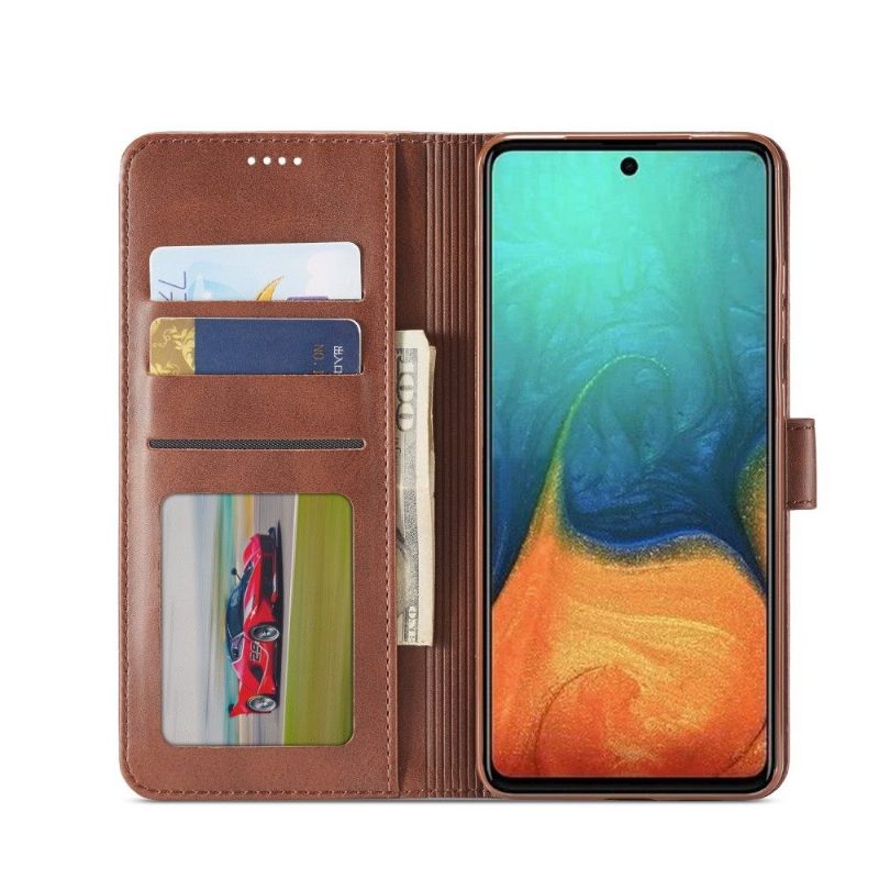 Flip Case Samsung Galaxy A51 5G Hemming Leather Effect Lc.imeeke