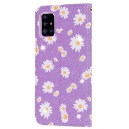 Kotelot Samsung Galaxy A51 5G Suojakuori Daisies - Violetti