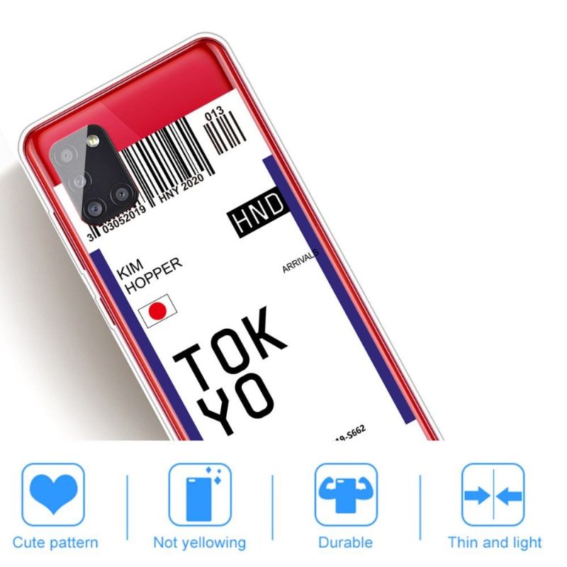 Kuori Samsung Galaxy A51 5G Boarding Pass 05 Tokio