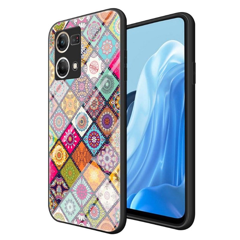 Case Oppo Reno 7 Kaleidoscope Mandala Jalustalla