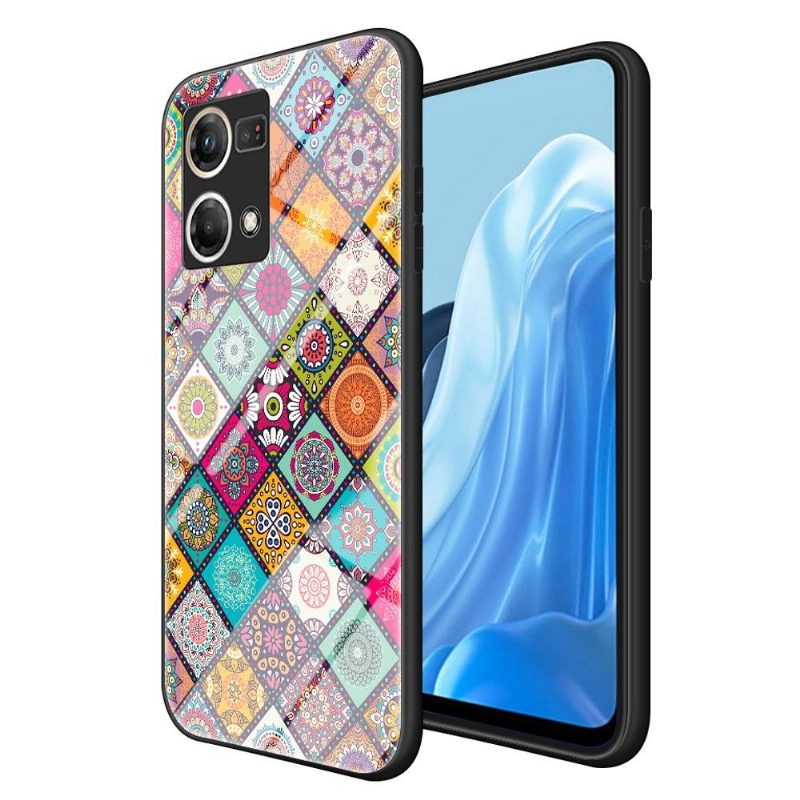 Case Oppo Reno 7 Kaleidoscope Mandala Jalustalla