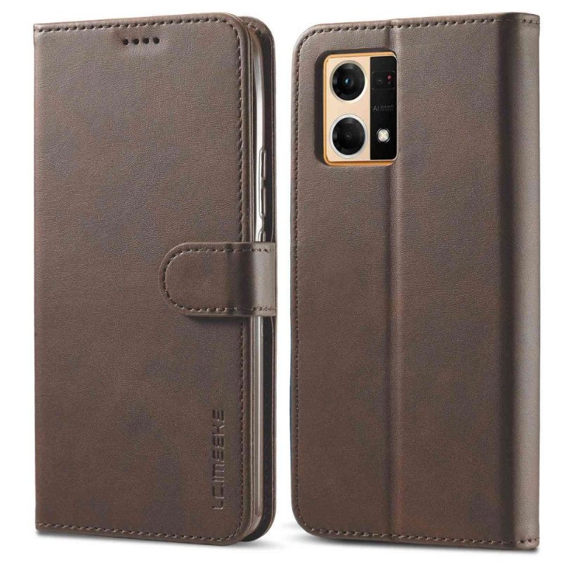 Flip Case Oppo Reno 7 Hemming Leather Effect Lc.imeeke