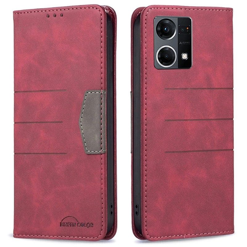 Kotelot Oppo Reno 7 Suojakuori Binfen Color Flip Faux Leather