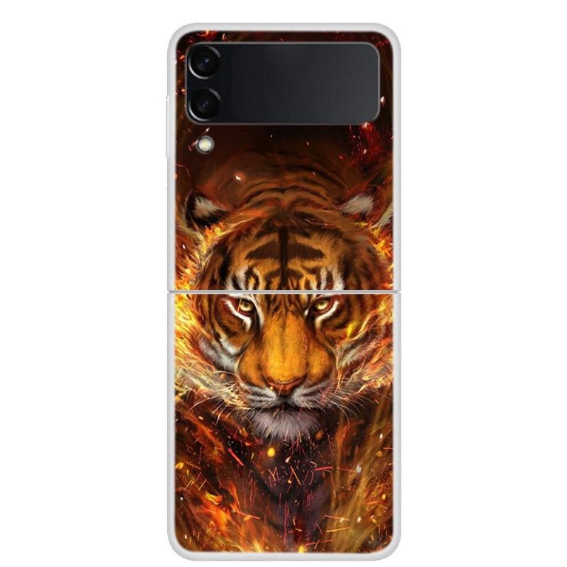 Case Samsung Galaxy Z Flip 3 5G Murtumaton Puhelinkuoret Fire Tiger