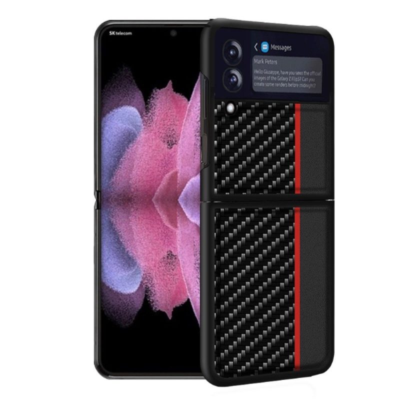 Kuori Samsung Galaxy Z Flip 3 5G Hemming Sport Carbon Fiber