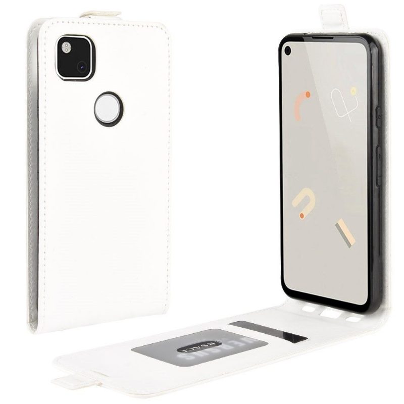 Nahkakuori Google Pixel 4a Hemming Kotelot Flip Keinonahka Pystysuora