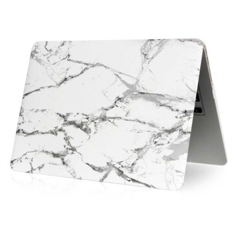 Marble Macbook Pro 13 Tuuman Kotelo - Harmaa / Valkoinen