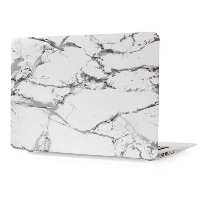 Marble Macbook Pro 13 Tuuman Kotelo - Harmaa / Valkoinen