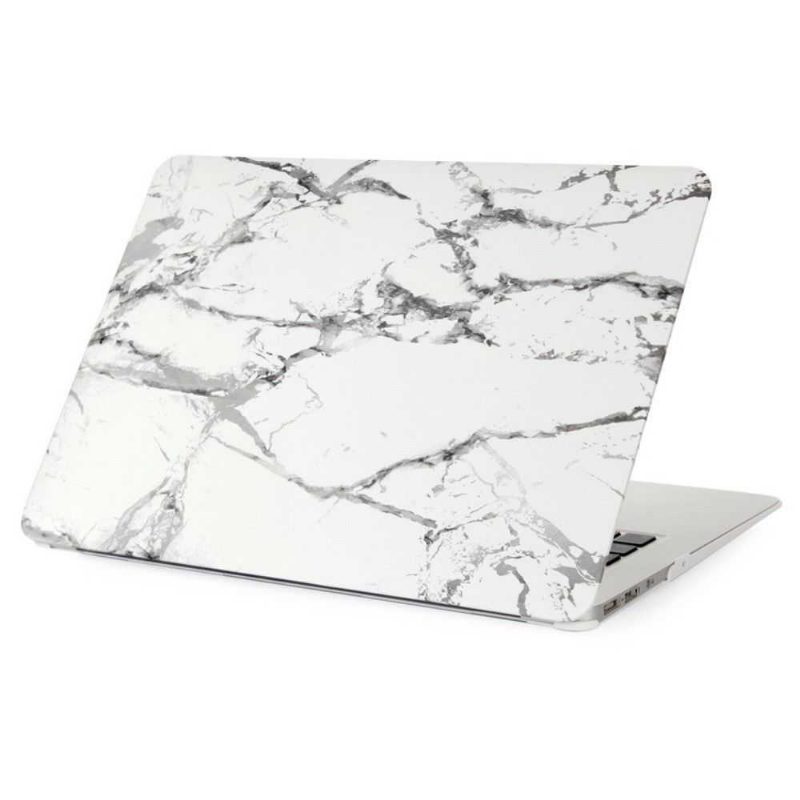 Marble Macbook Pro 13 Tuuman Kotelo - Harmaa / Valkoinen