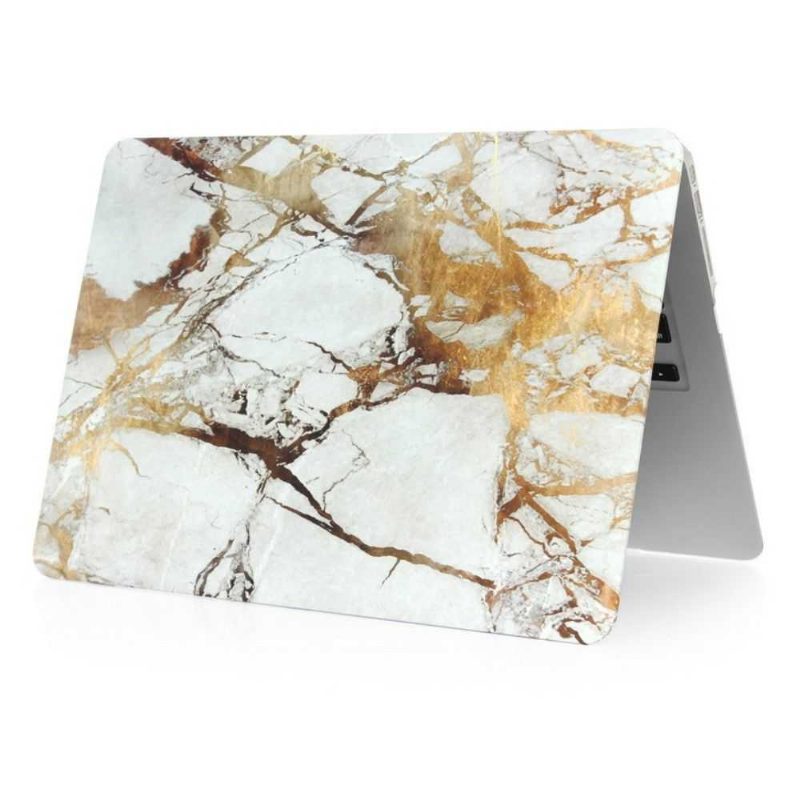 Marble Macbook Pro 13 Tuuman Kotelo - Kulta / Harmaa