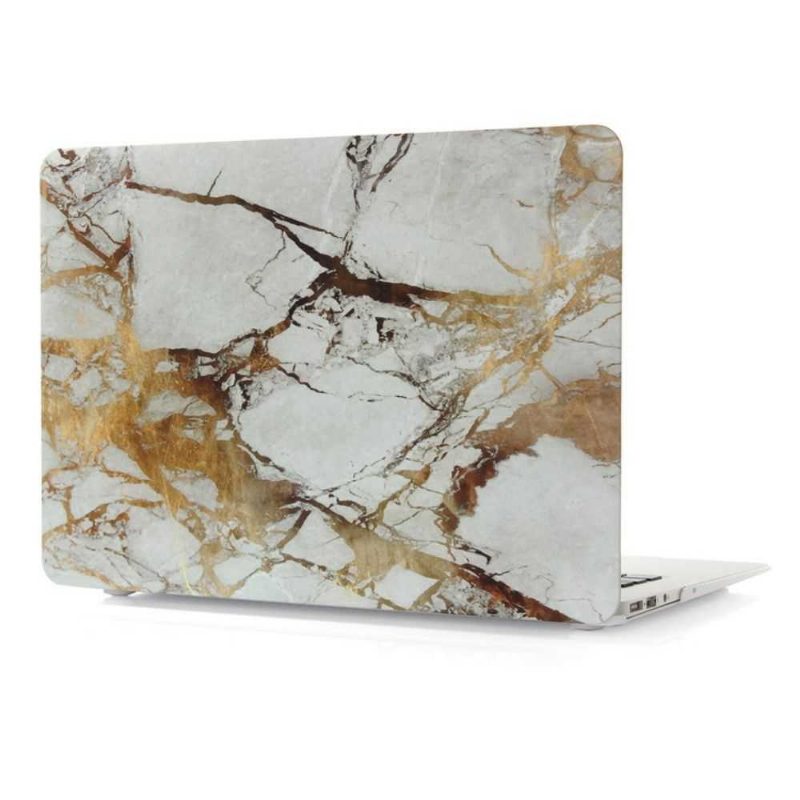 Marble Macbook Pro 13 Tuuman Kotelo - Kulta / Harmaa